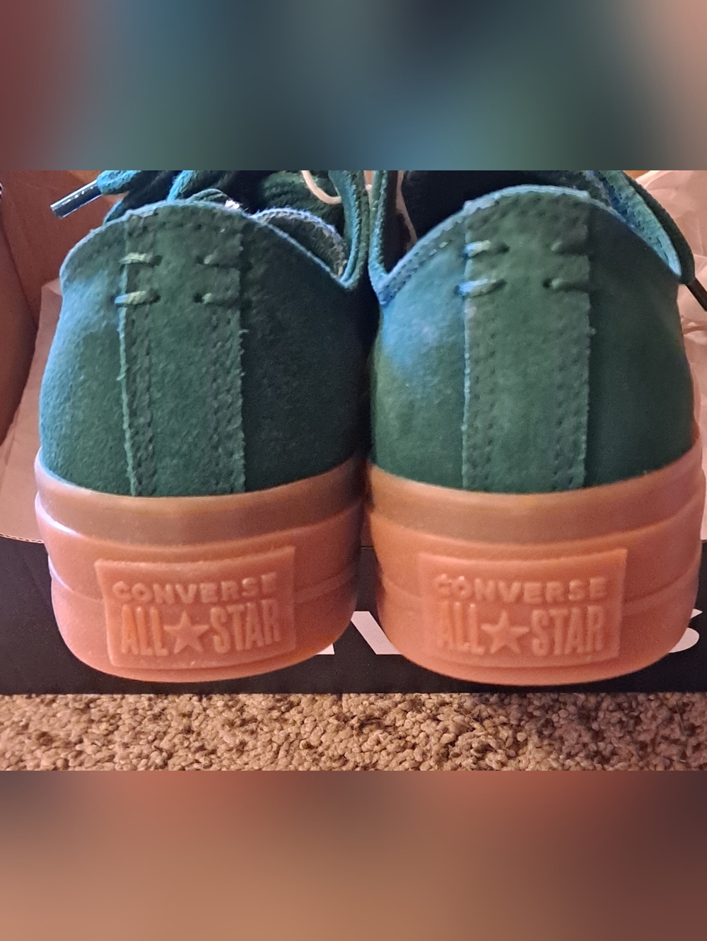 Converse CTAS Suede Women's Platform Midnight Clover/Gum Honey Sole Size 7.5 - Picture 7 of 9